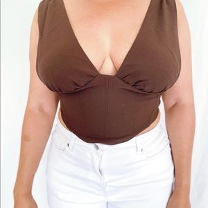 Ruched Bustier Top